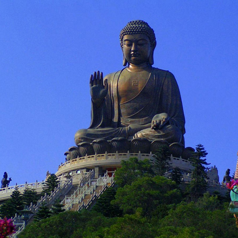 Huge bronze seated Buddha